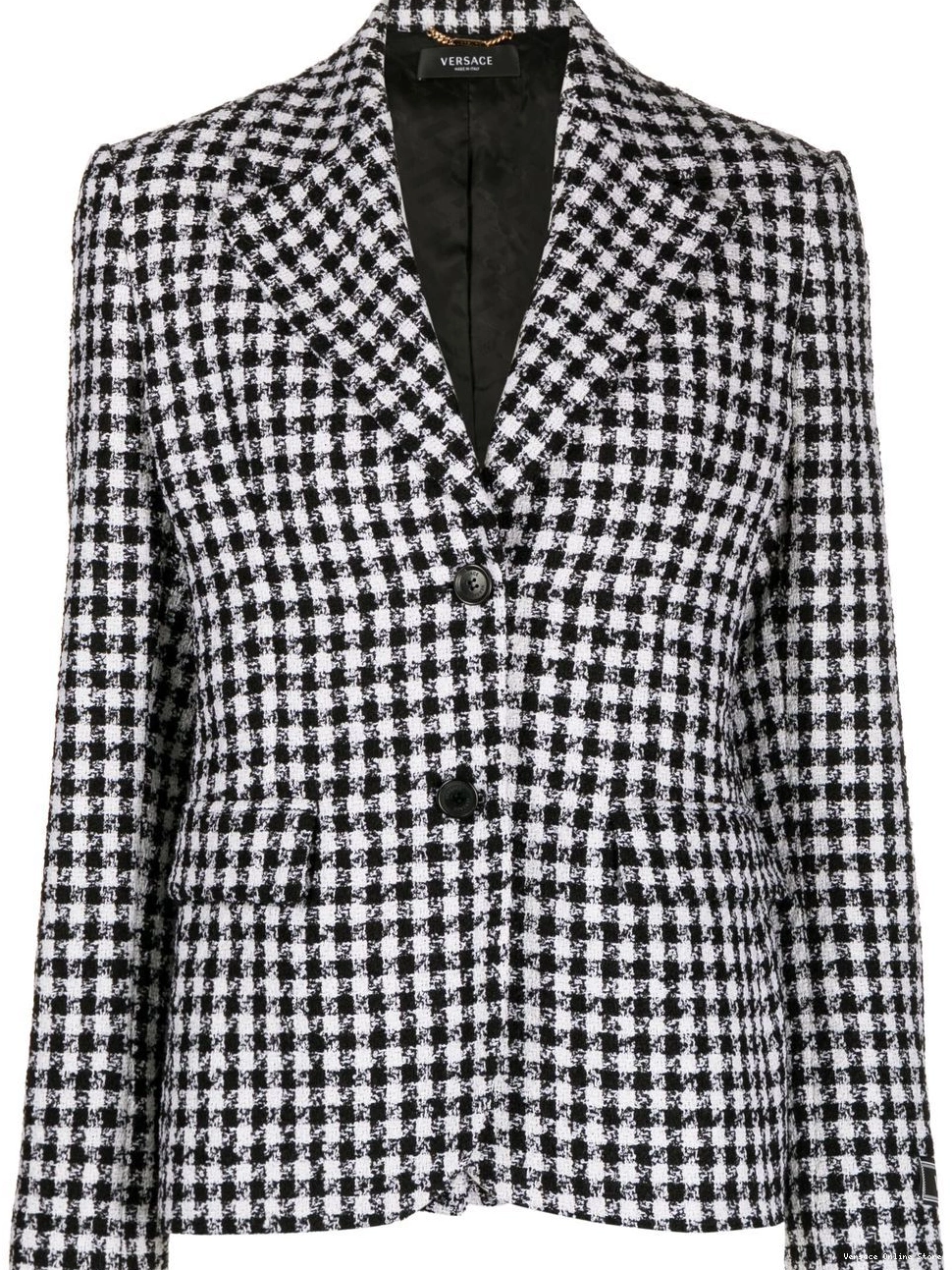 Affordable dogtooth tweed blazer Versace Women single-breasted 0418
